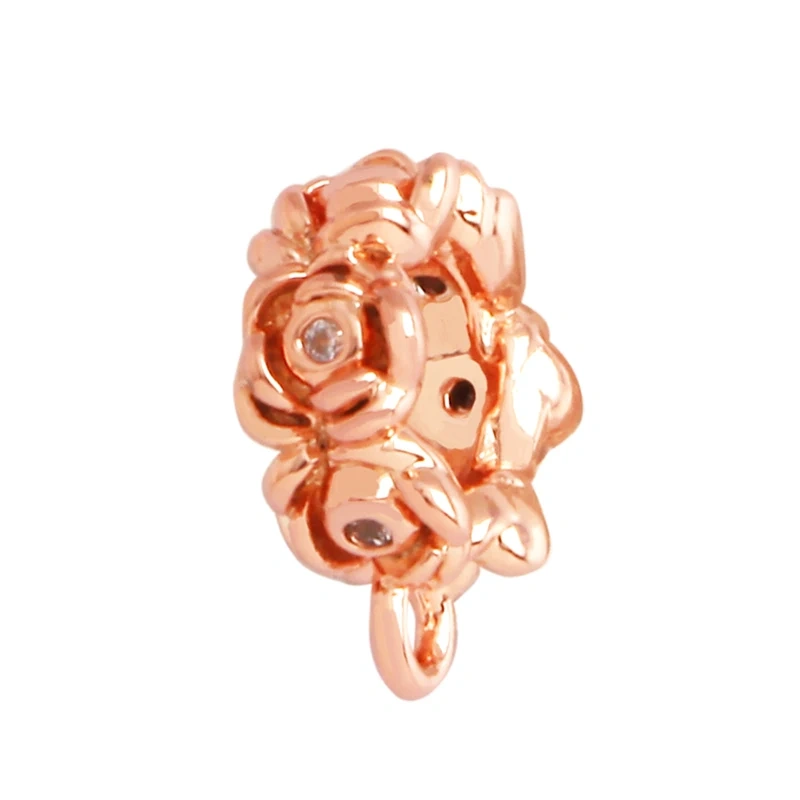 Creative Trendy Charm Pendant Holder Jewelry Findings,Geometry 18K Gold Bail Micro Pave Cubic Zirconia Accessories Supplies M69