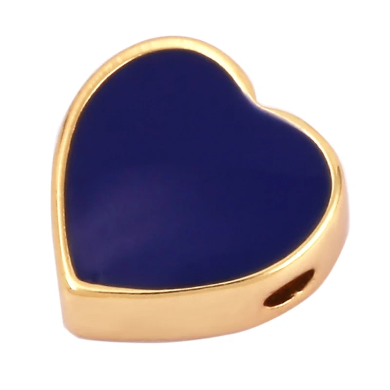 Enamel Happy  Face Heart Star Bead,10mm Gold Brass Colourful DIY Bracelet Components Accessories Wholesale Supplies M88