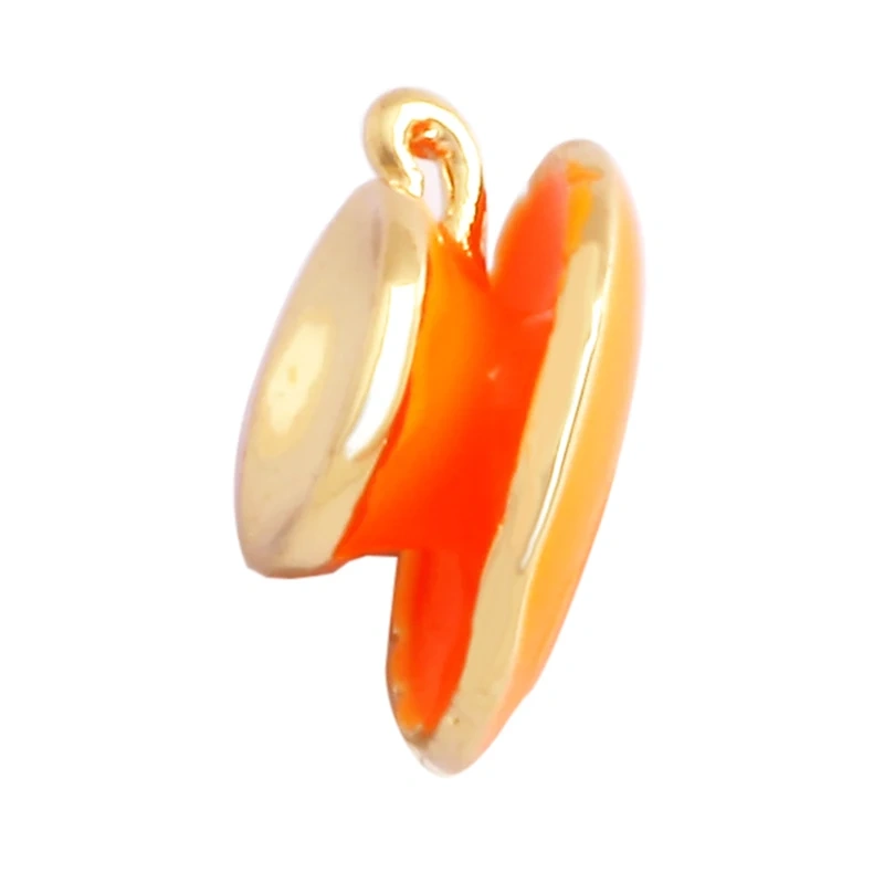 Newest Colourful Enamel Teacup Coffee Cup Bead,Love Heart 18K Gold Plated Bracelet Necklace Components Accessories Supplies P07