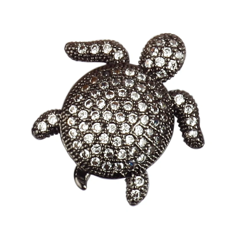 Sea Tortoise Turtle Star Fish Animal Bead ，Spacer Beads Charms/ Micro Pave Bead/Cubic Zirconia CZ Space Beads ,19mm Q47