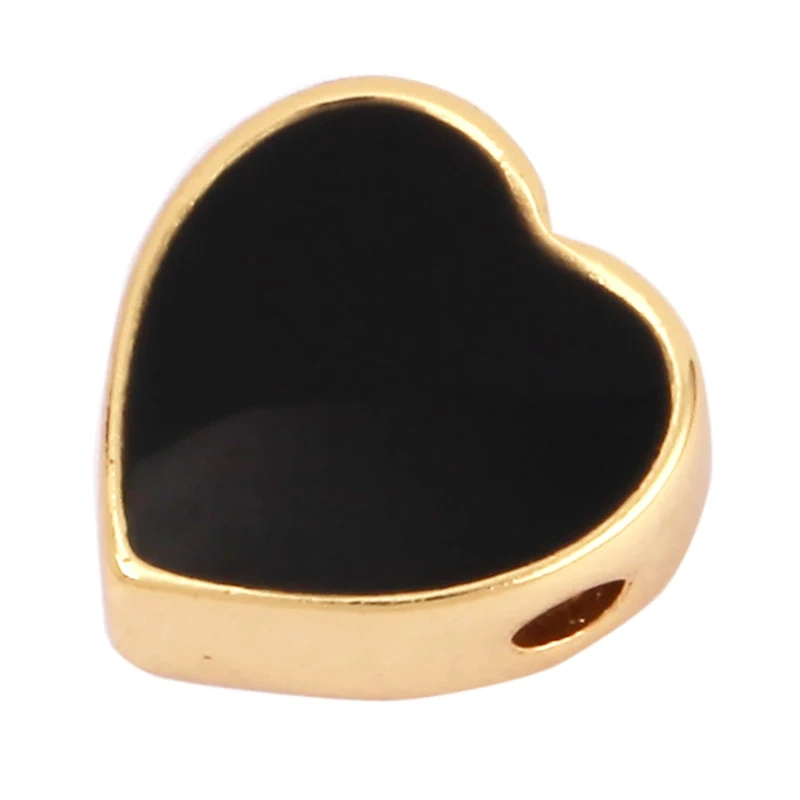 Enamel Happy  Face Heart Star Bead,10mm Gold Brass Colourful DIY Bracelet Components Accessories Wholesale Supplies M88