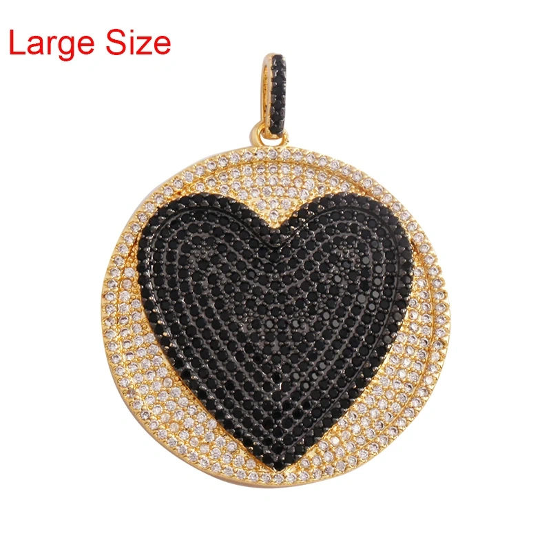 Fashion Love Heart Zircon Focal Charm Pendant,Twin Two Hole 18K Gold Plated, Necklace Bracelet Jewelry Accessories Supply M07