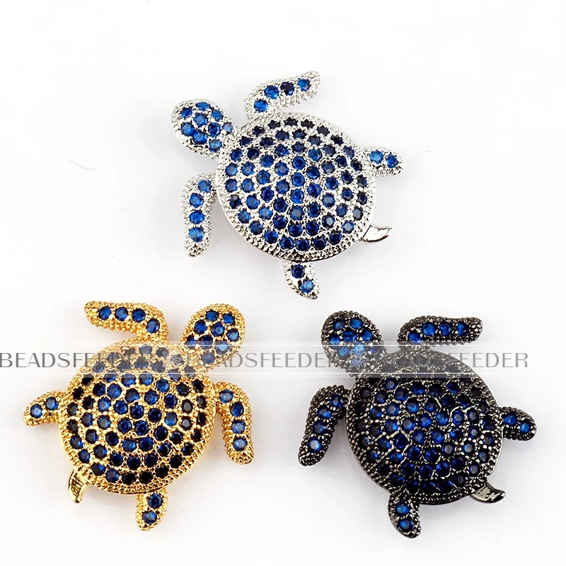 Sea Tortoise Turtle Star Fish Animal Bead ，Spacer Beads Charms/ Micro Pave Bead/Cubic Zirconia CZ Space Beads ,19mm Q47