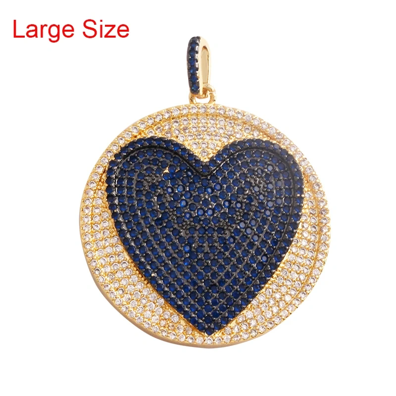 Fashion Love Heart Zircon Focal Charm Pendant,Twin Two Hole 18K Gold Plated, Necklace Bracelet Jewelry Accessories Supply M07