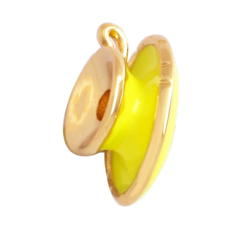 Newest Colourful Enamel Teacup Coffee Cup Bead,Love Heart 18K Gold Plated Bracelet Necklace Components Accessories Supplies P07