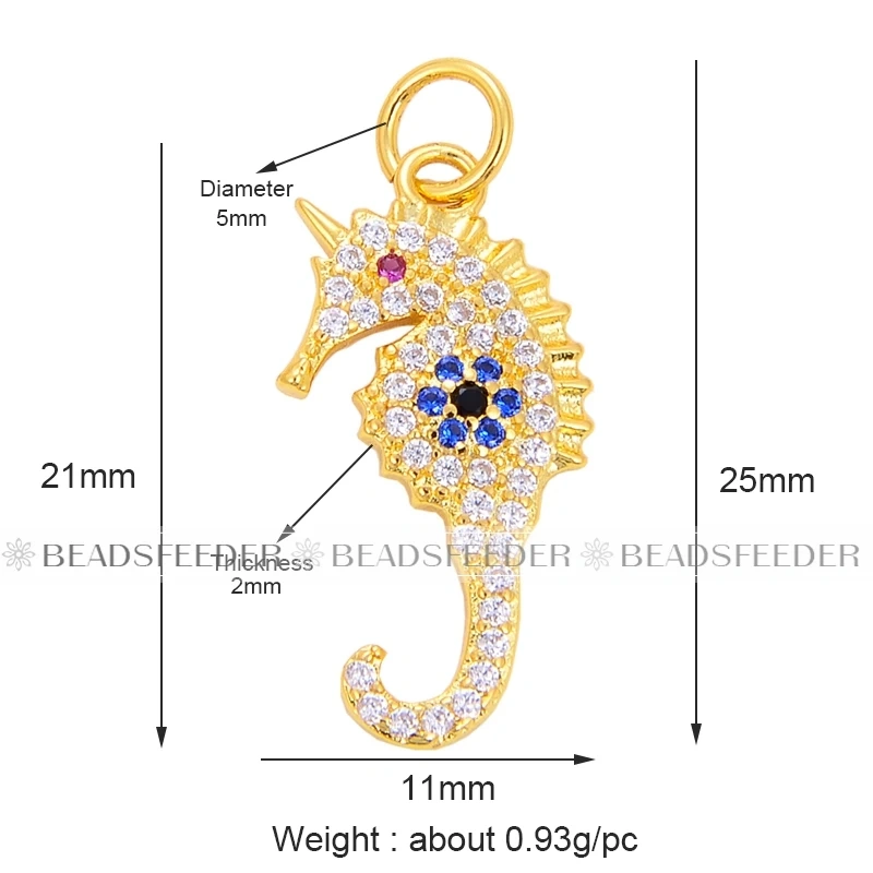 Beadsfeeder Sea Horse Conch Shell Seastar Crab Fish Bone Dolphin Charm, Gold/Silver/Rosegold Colour , Craft Jewelry Supplies