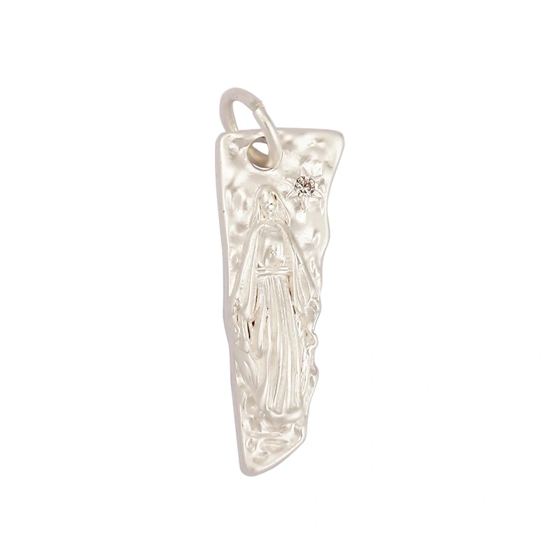 Miraculous Medal Virgin Mary Catholic Holy Charm , Mat 18K Gold Silver Colour Plated ,Craft Jewelry Necklace WholeSale Supplies L75