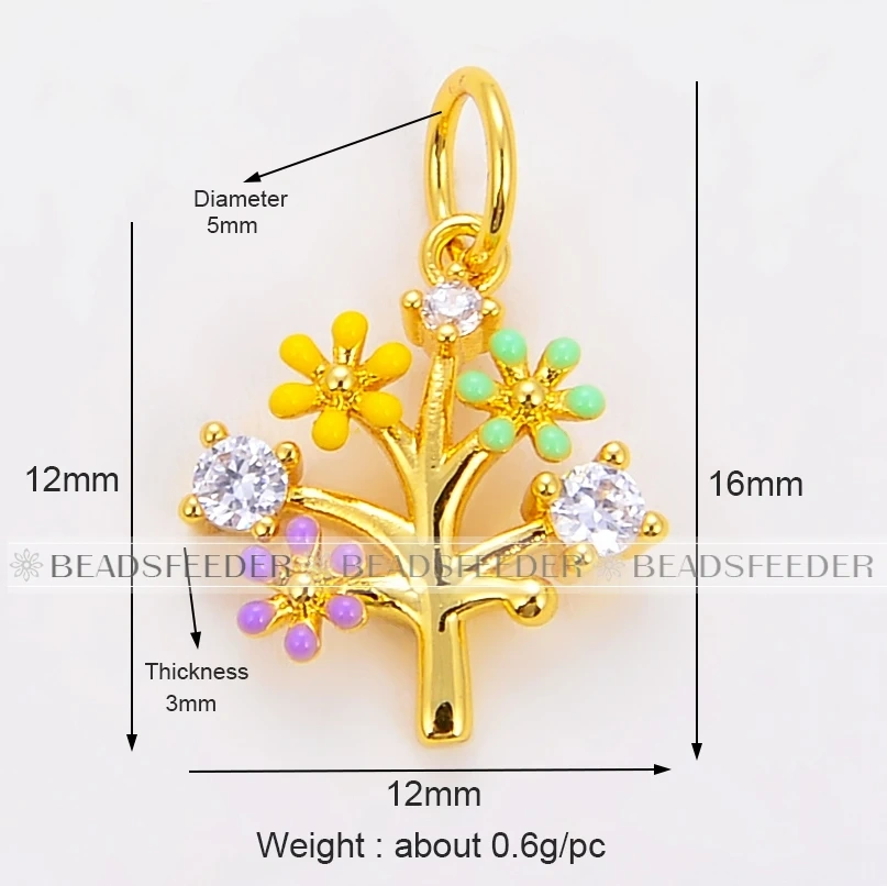 Beadsfeeder mini Daisy flower korean style charm pendant, gold/silver/rosegold colour plated , craft jewelry supplies