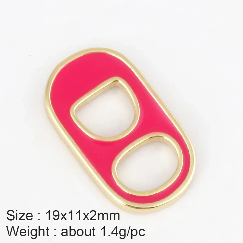 Soda Cap Two Holes Charm Pendant Colourful Attachment , Gold Plated Colour , Fashion Trendy Handmade Jewelry Findings K54