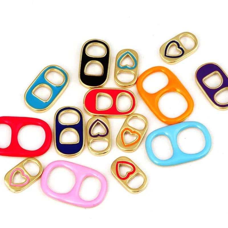 Soda Cap Two Holes Charm Pendant Colourful Attachment , Gold Plated Colour , Fashion Trendy Handmade Jewelry Findings K54