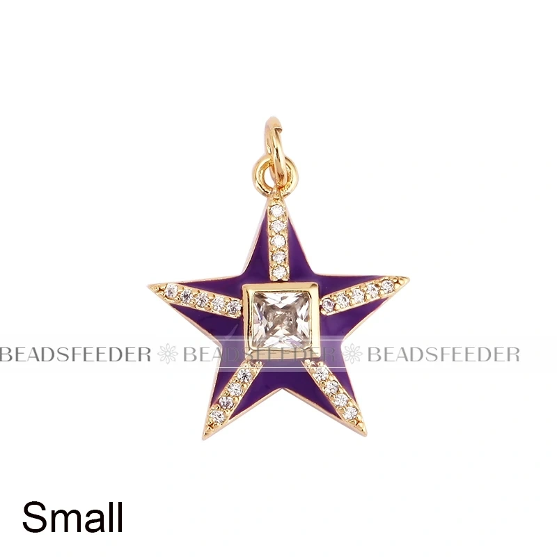 Star Fish Five Star Charm Neon Pink Orange Turquoise Blue Pendant Oil Dropped,Gold Plated Colour,Necklace Bracelet Pendant M96