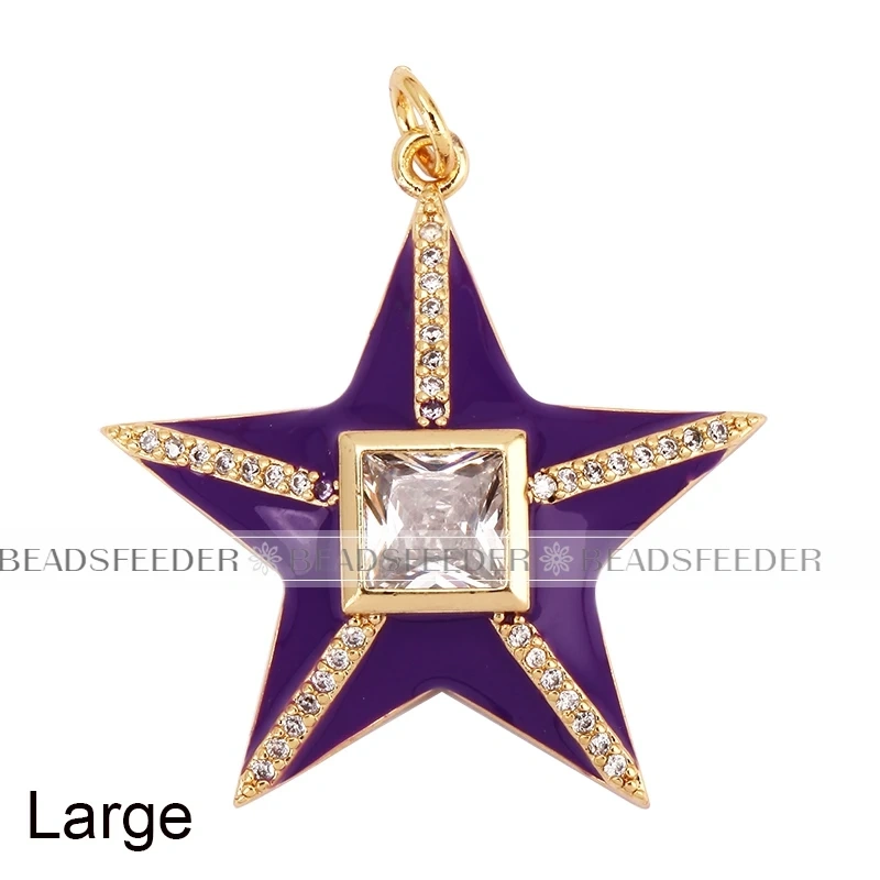 Star Fish Five Star Charm Neon Pink Orange Turquoise Blue Pendant Oil Dropped,Gold Plated Colour,Necklace Bracelet Pendant M96