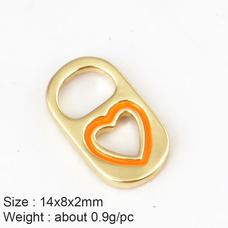 Soda Cap Two Holes Charm Pendant Colourful Attachment , Gold Plated Colour , Fashion Trendy Handmade Jewelry Findings K54