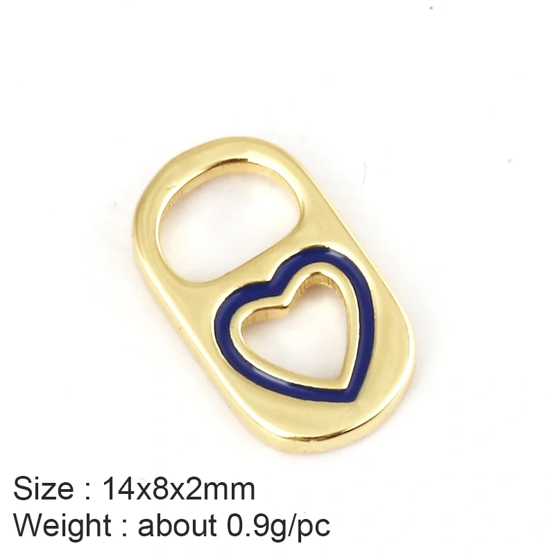 Soda Cap Two Holes Charm Pendant Colourful Attachment , Gold Plated Colour , Fashion Trendy Handmade Jewelry Findings K54