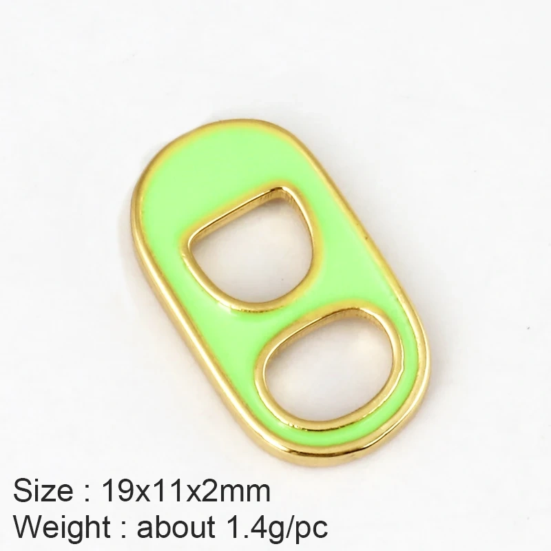 Soda Cap Two Holes Charm Pendant Colourful Attachment , Gold Plated Colour , Fashion Trendy Handmade Jewelry Findings K54