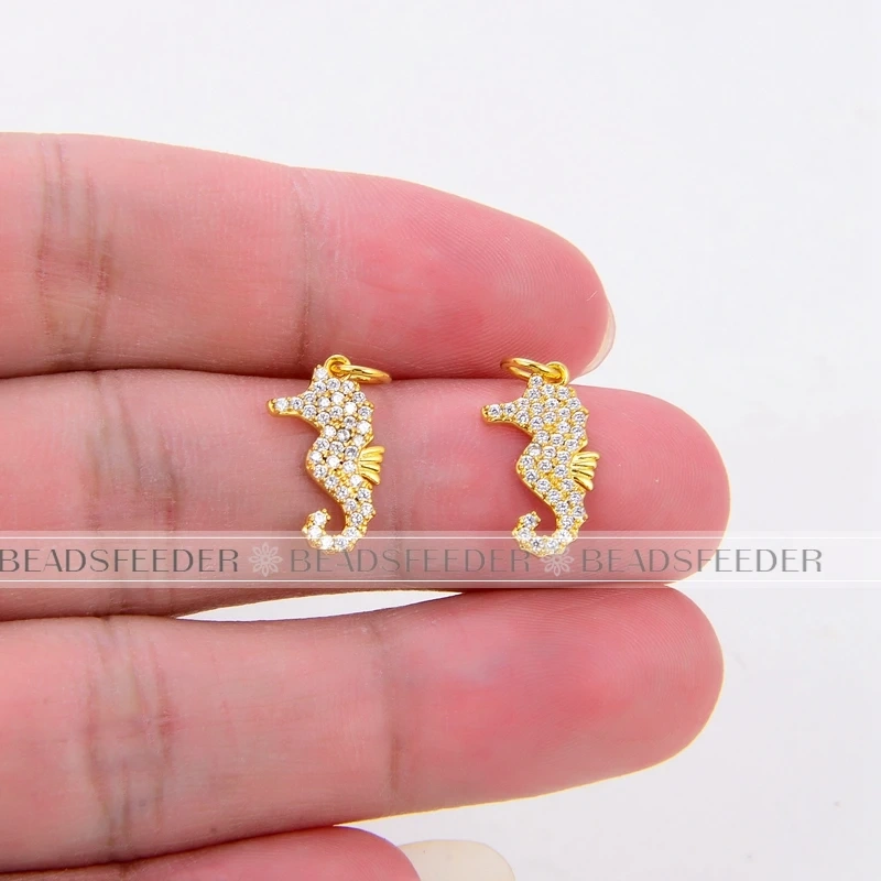 Beadsfeeder Sea Horse Conch Shell Seastar Crab Fish Bone Dolphin Charm, Gold/Silver/Rosegold Colour , Craft Jewelry Supplies