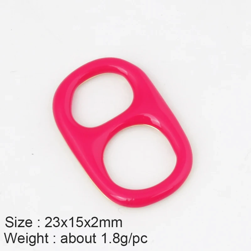 Soda Cap Two Holes Charm Pendant Colourful Attachment , Gold Plated Colour , Fashion Trendy Handmade Jewelry Findings K54