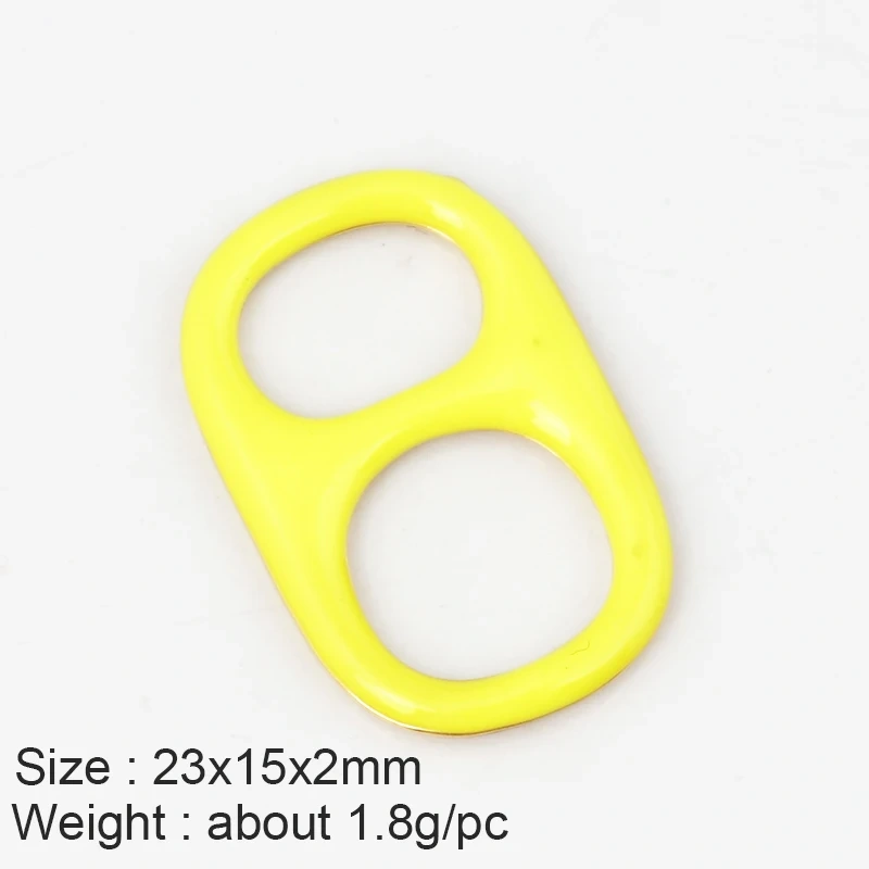 Soda Cap Two Holes Charm Pendant Colourful Attachment , Gold Plated Colour , Fashion Trendy Handmade Jewelry Findings K54
