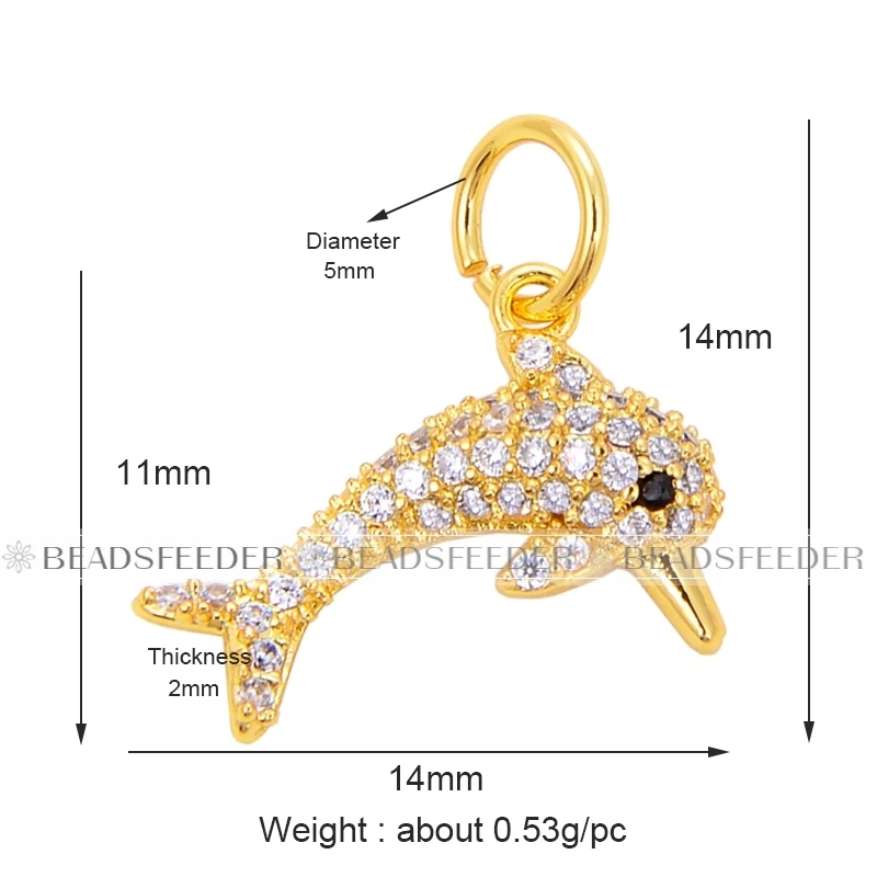 Beadsfeeder Sea Horse Conch Shell Seastar Crab Fish Bone Dolphin Charm, Gold/Silver/Rosegold Colour , Craft Jewelry Supplies