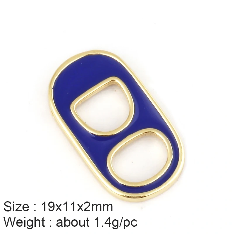 Soda Cap Two Holes Charm Pendant Colourful Attachment , Gold Plated Colour , Fashion Trendy Handmade Jewelry Findings K54