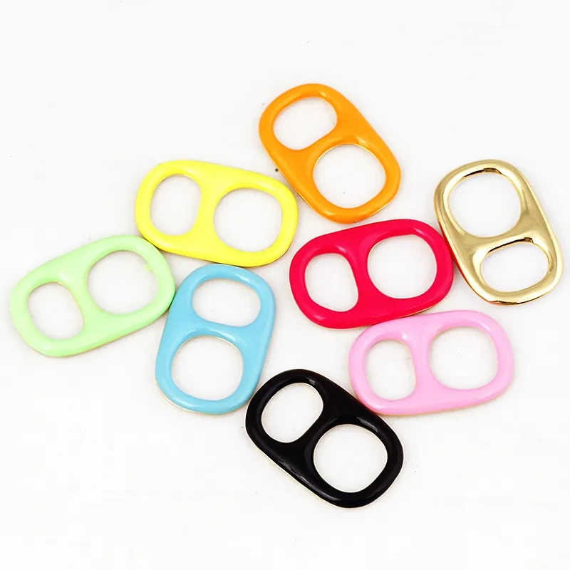 Soda Cap Two Holes Charm Pendant Colourful Attachment , Gold Plated Colour , Fashion Trendy Handmade Jewelry Findings K54
