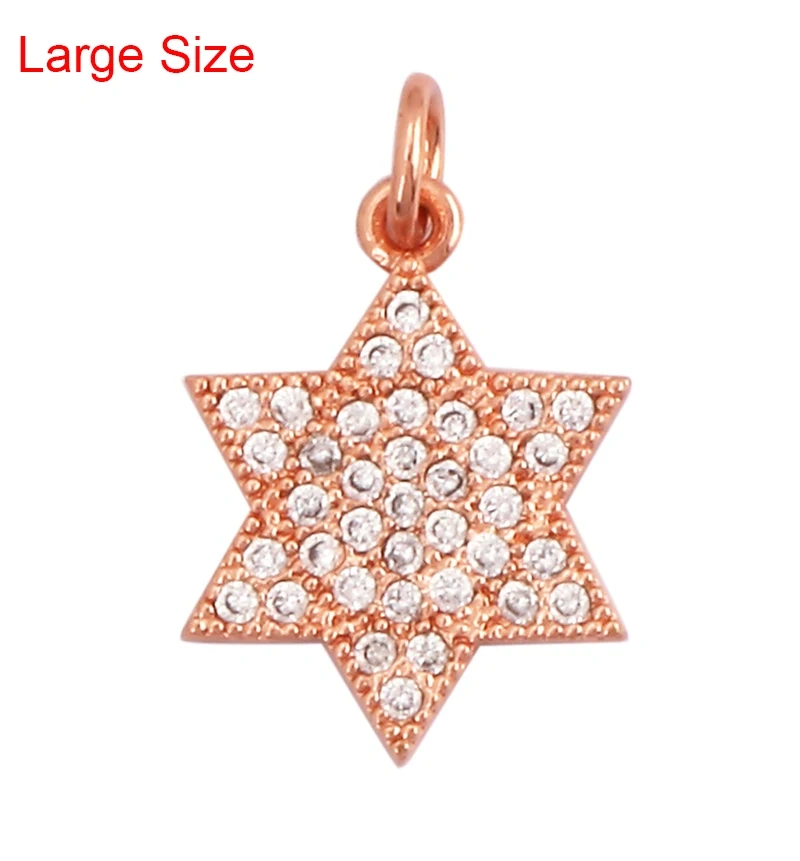 Cute Colourful Star Snowflake Sun FLowers 18K Gold Charm Pendant,Trendy Cubic Zirconia CZ Paved,Jewelry Necklace Accessories M49