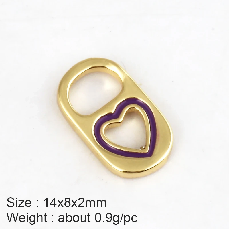 Soda Cap Two Holes Charm Pendant Colourful Attachment , Gold Plated Colour , Fashion Trendy Handmade Jewelry Findings K54