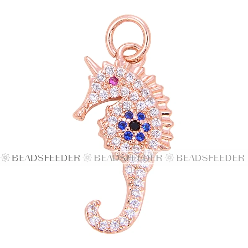 Beadsfeeder Sea Horse Conch Shell Seastar Crab Fish Bone Dolphin Charm, Gold/Silver/Rosegold Colour , Craft Jewelry Supplies