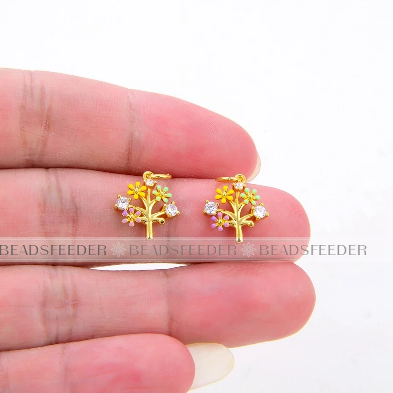 Beadsfeeder mini Daisy flower korean style charm pendant, gold/silver/rosegold colour plated , craft jewelry supplies