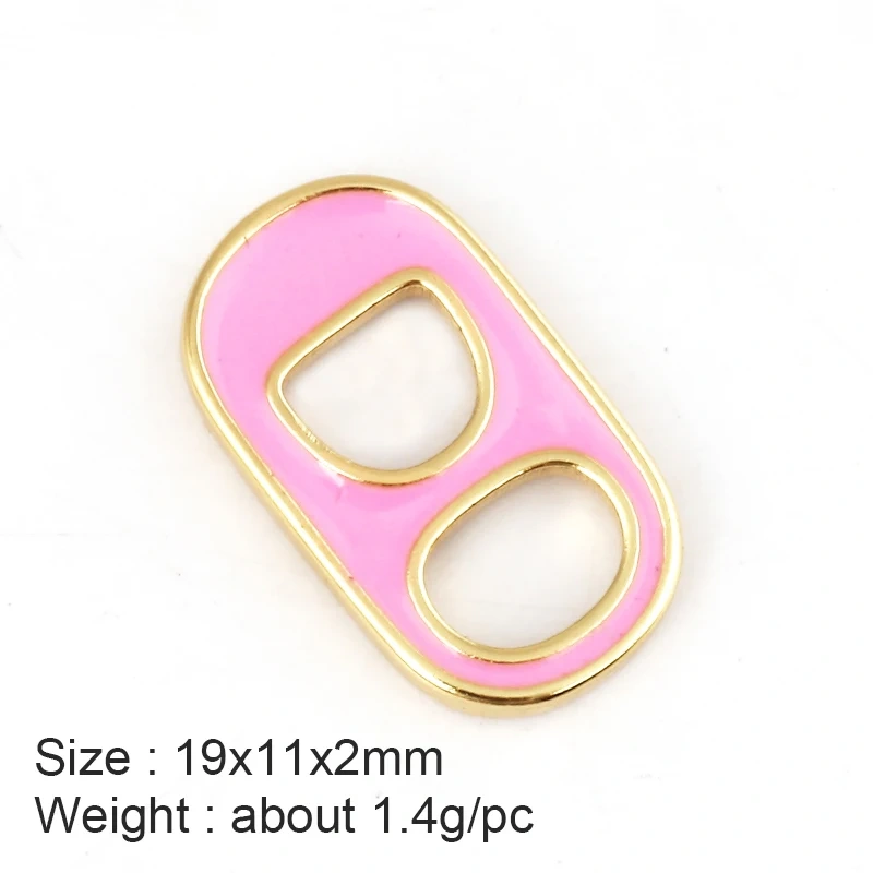 Soda Cap Two Holes Charm Pendant Colourful Attachment , Gold Plated Colour , Fashion Trendy Handmade Jewelry Findings K54