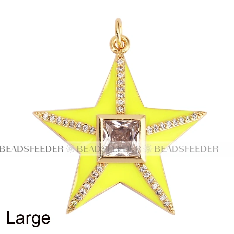 Star Fish Five Star Charm Neon Pink Orange Turquoise Blue Pendant Oil Dropped,Gold Plated Colour,Necklace Bracelet Pendant M96