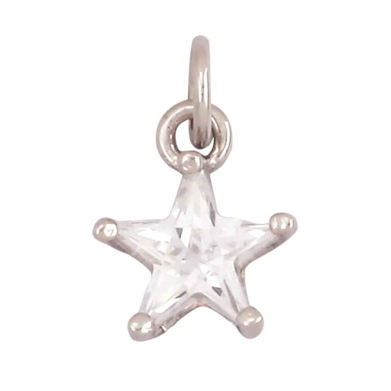 Cute Colourful Star Snowflake Sun FLowers 18K Gold Charm Pendant,Trendy Cubic Zirconia CZ Paved,Jewelry Necklace Accessories M49