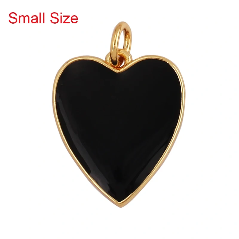 Colourful Enamel Heart Charm Neon Pink Orange Turquoise Blue Pendant Oil Dropped , Real Gold Plated Colour Necklace Bracelet K06