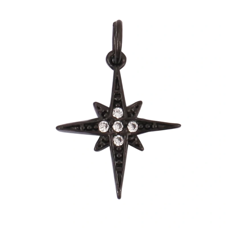 Cute Colourful Star Snowflake Sun FLowers 18K Gold Charm Pendant,Trendy Cubic Zirconia CZ Paved,Jewelry Necklace Accessories M49