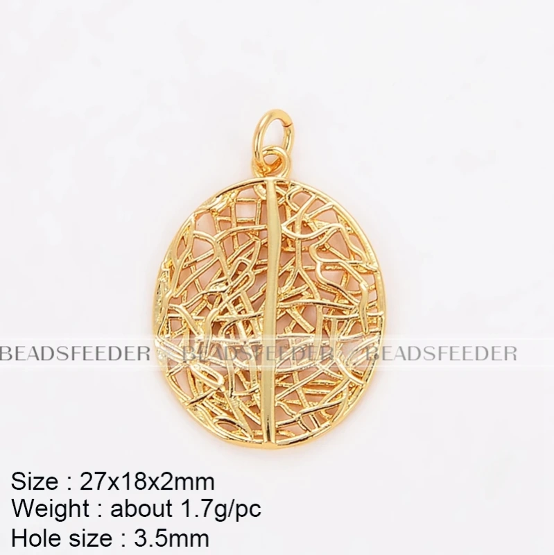 Oval dount star moon hand metal wire weaving style charm pandent attachment in gold colour ,jewelry necklace bracelet making