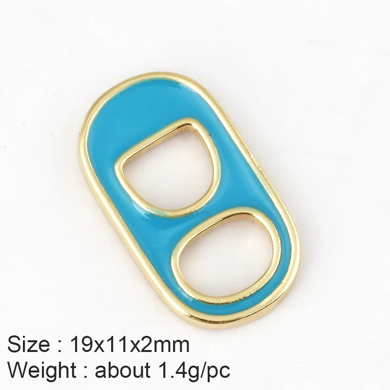 Soda Cap Two Holes Charm Pendant Colourful Attachment , Gold Plated Colour , Fashion Trendy Handmade Jewelry Findings K54