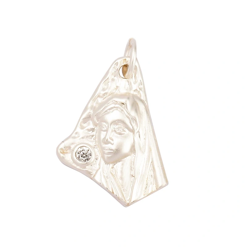 Miraculous Medal Virgin Mary Catholic Holy Charm , Mat 18K Gold Silver Colour Plated ,Craft Jewelry Necklace WholeSale Supplies