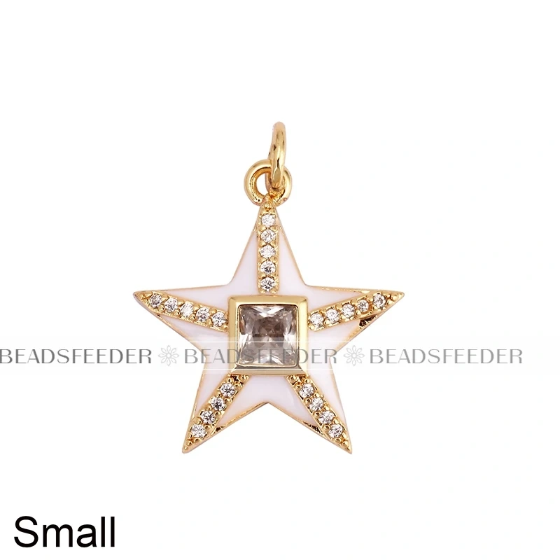 Star Fish Five Star Charm Neon Pink Orange Turquoise Blue Pendant Oil Dropped,Gold Plated Colour,Necklace Bracelet Pendant M96