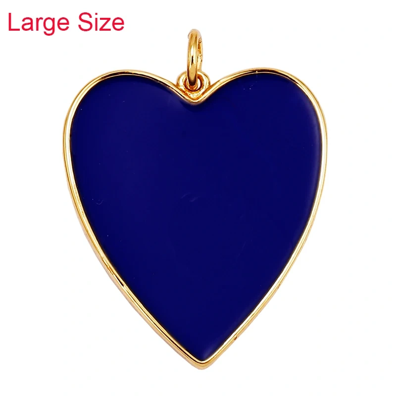 Colourful Enamel Heart Charm Neon Pink Orange Turquoise Blue Pendant Oil Dropped , Real Gold Plated Colour Necklace Bracelet K06