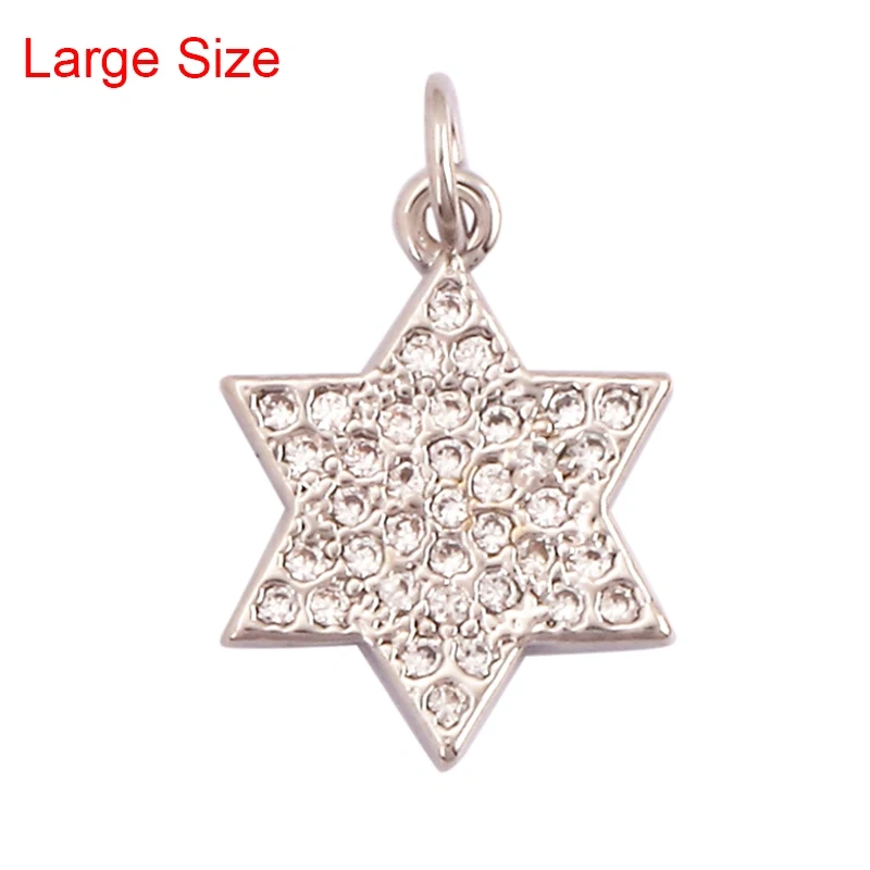 Cute Colourful Star Snowflake Sun FLowers 18K Gold Charm Pendant,Trendy Cubic Zirconia CZ Paved,Jewelry Necklace Accessories M49