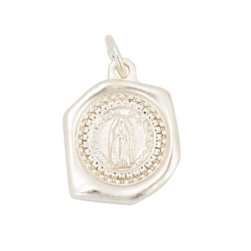 Miraculous Medal Virgin Mary Catholic Holy Charm , Mat 18K Gold Silver Colour Plated ,Craft Jewelry Necklace WholeSale Supplies