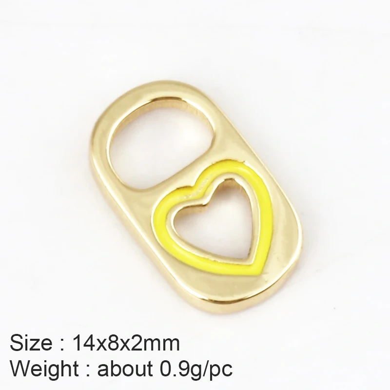 Soda Cap Two Holes Charm Pendant Colourful Attachment , Gold Plated Colour , Fashion Trendy Handmade Jewelry Findings K54
