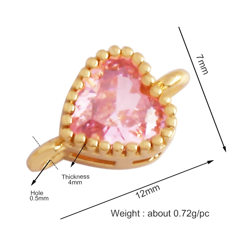 Love Heart Rectangle Oval Geometry Long Bezel Glass Connector,Trendy Bracelet Necklace Jewelry Findings Accessories Supplies M64