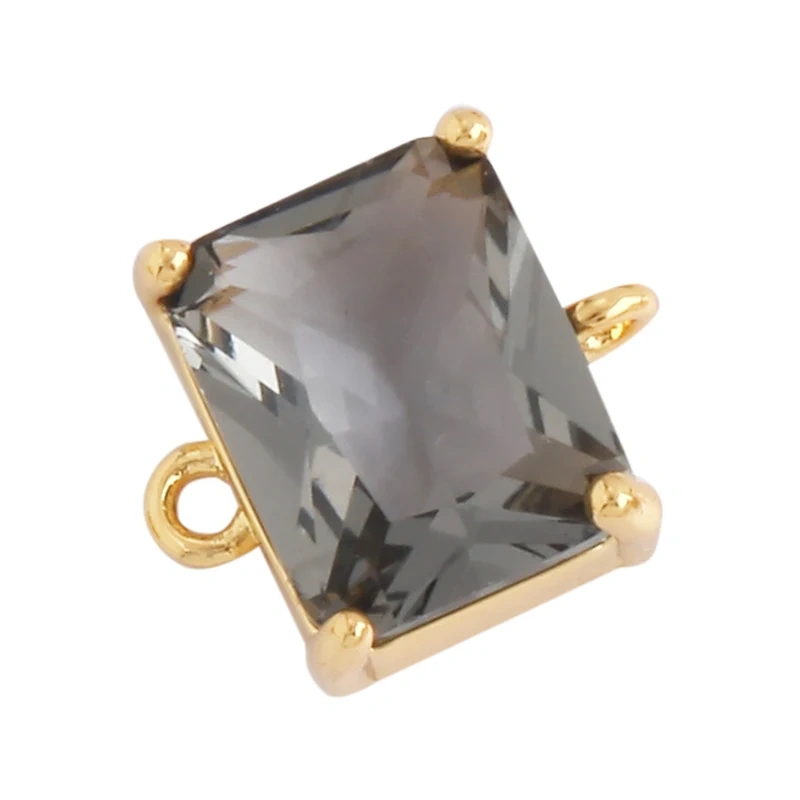 Love Heart Rectangle Oval Geometry Long Bezel Glass Connector,Trendy Bracelet Necklace Jewelry Findings Accessories Supplies M64