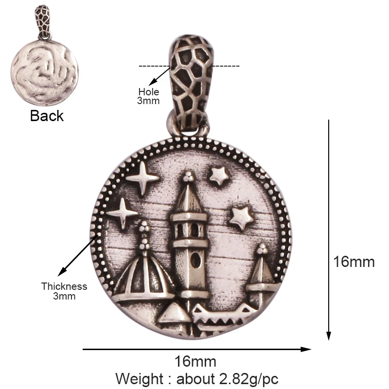 Antique Gold Bronze Beauty Portrait Knight Angel Goddess Coin Medallion Charm Pendant,Necklace Jewelry Accessories Supplies M64