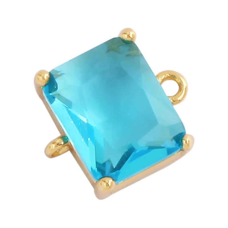 Love Heart Rectangle Oval Geometry Long Bezel Glass Connector,Trendy Bracelet Necklace Jewelry Findings Accessories Supplies M64