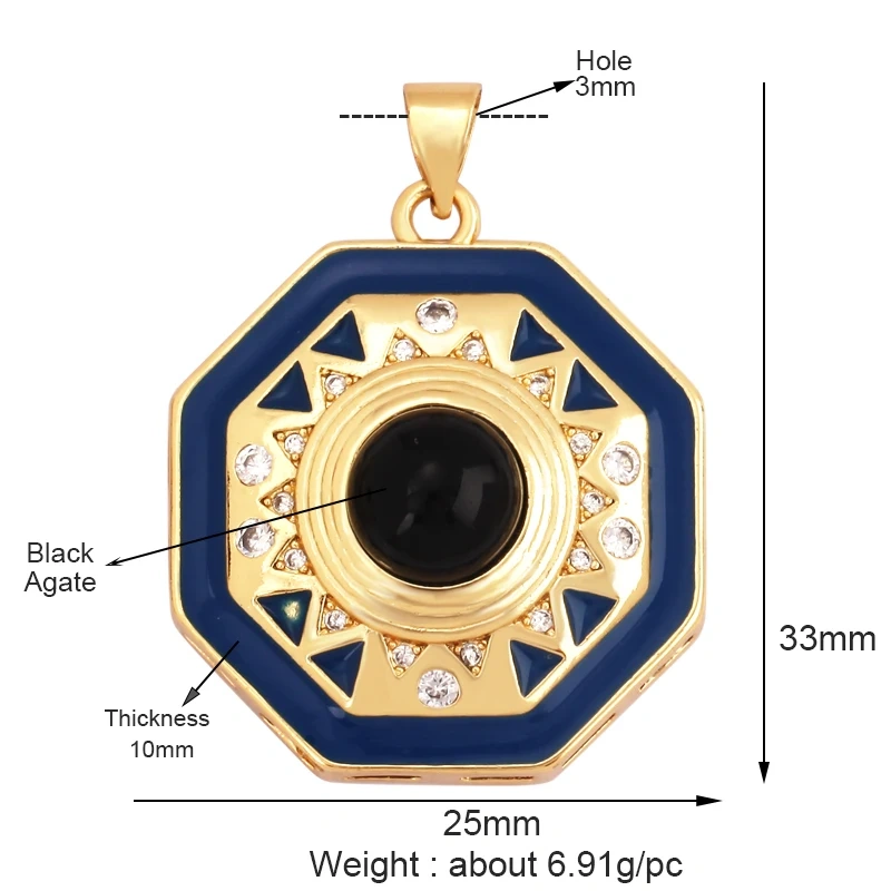 New Vintage Victorian Love Heart Zircon Charm Pendant,Creative Butterfly Pentacle 18K Gold Plated Jewelry Necklace Supplies L25