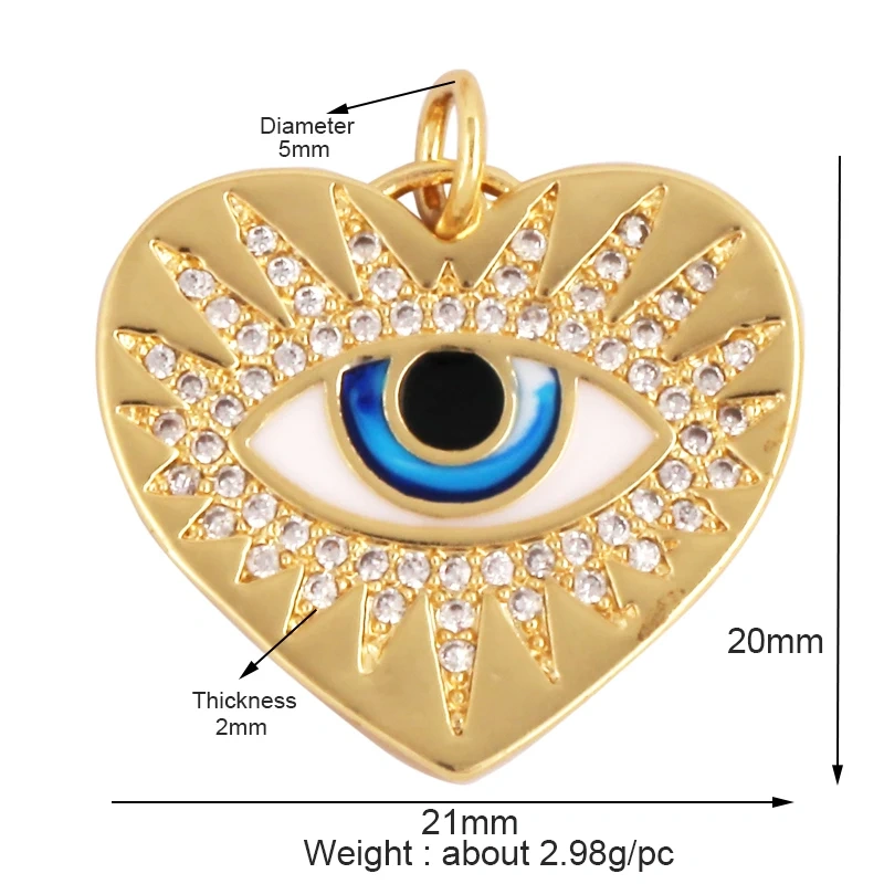 New Vintage Victorian Love Heart Zircon Charm Pendant,Creative Butterfly Pentacle 18K Gold Plated Jewelry Necklace Supplies L25