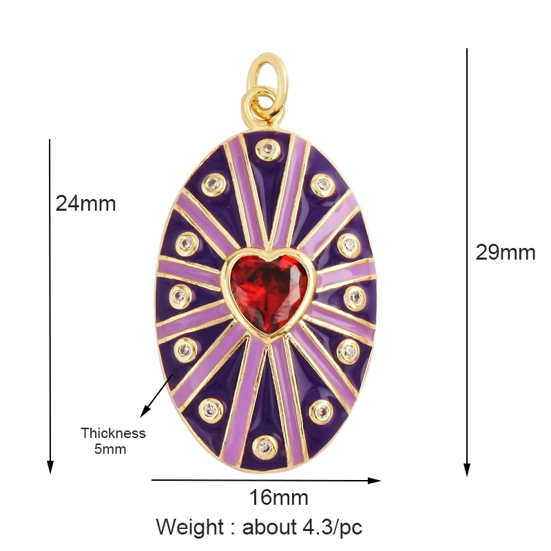 New Vintage Victorian Love Heart Zircon Charm Pendant,Creative Butterfly Pentacle 18K Gold Plated Jewelry Necklace Supplies L25