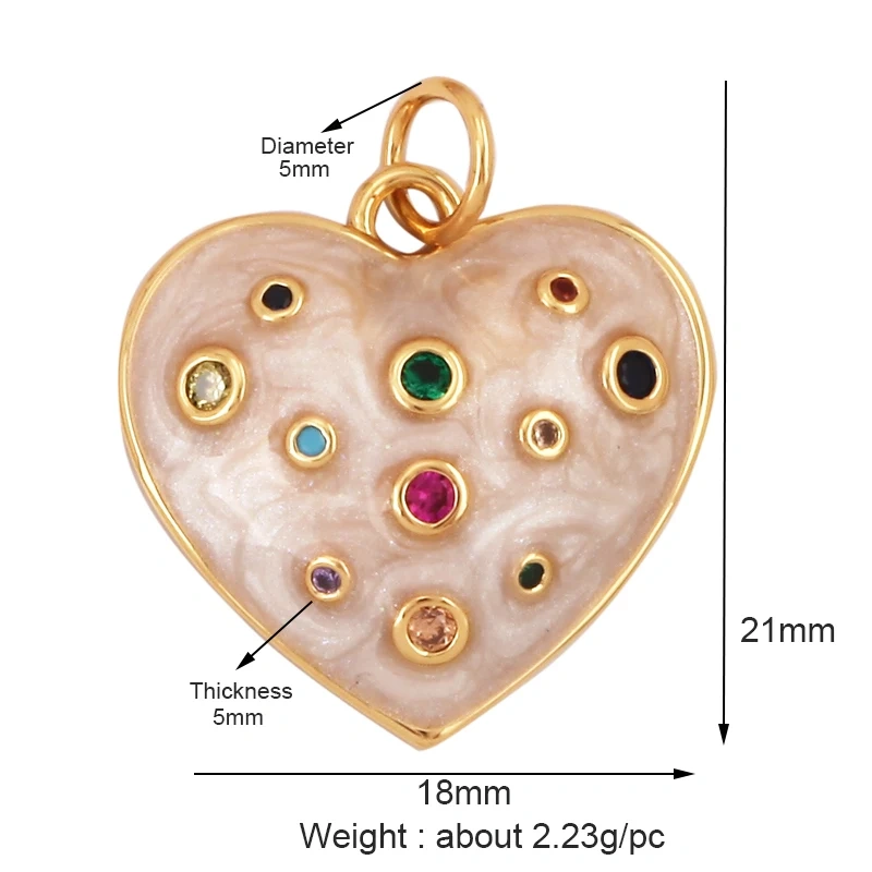 New Vintage Victorian Love Heart Zircon Charm Pendant,Creative Butterfly Pentacle 18K Gold Plated Jewelry Necklace Supplies L25
